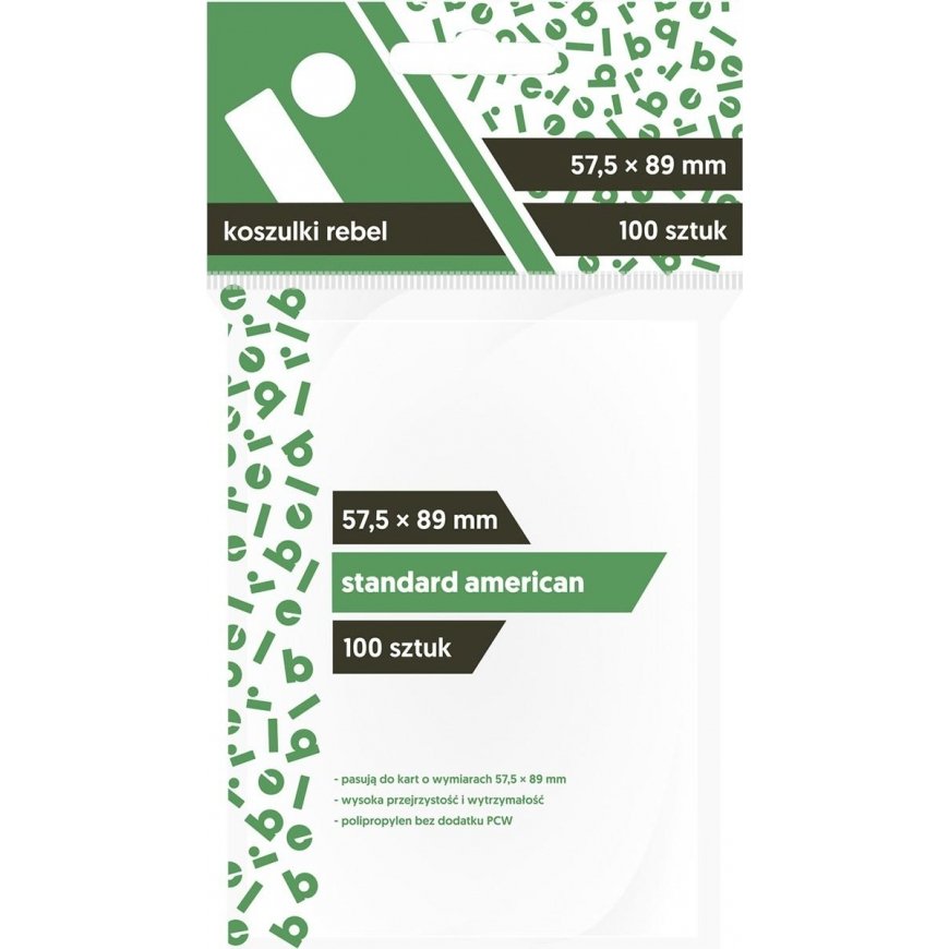 REBEL Sleeves - American Standard (57.5x89mm) - 100 pcs