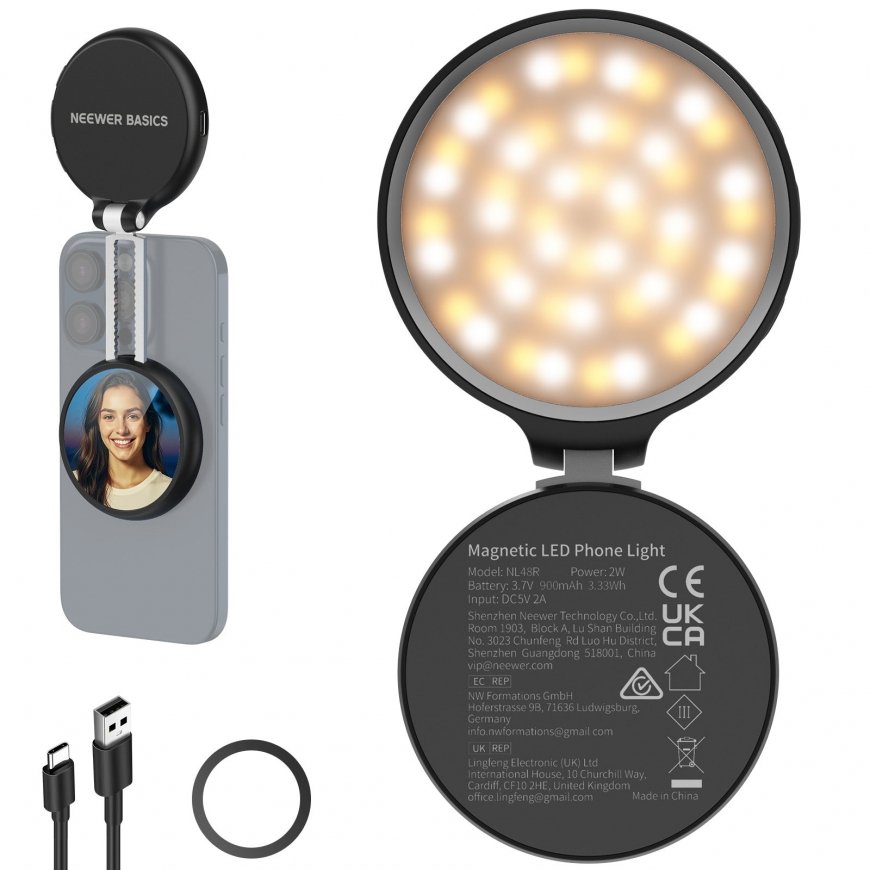 Neewer BASICS NL48R Magnetic LED Selfie Light – 2
