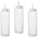 Delivery bottle for cold sauces set of 3 pcs. - transparent 0.35L - HENDI 557853 Delivery bottle for cold sauces set of 3 pcs. - transparent 0.35L - HENDI 557853