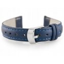 Leather watch strap "Pacific W83" - dark blue - 12 mm