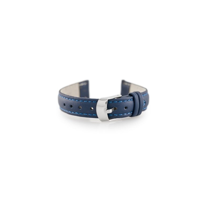 Leather watch strap "Pacific W83" - dark blue - 12 mm – 2