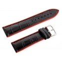 Pacific Guminā skatīšanās siksna U18 - melna/sarkana - 20mm Pacific Guminā skatīšanās siksna U18 - melna/sarkana - 20mm