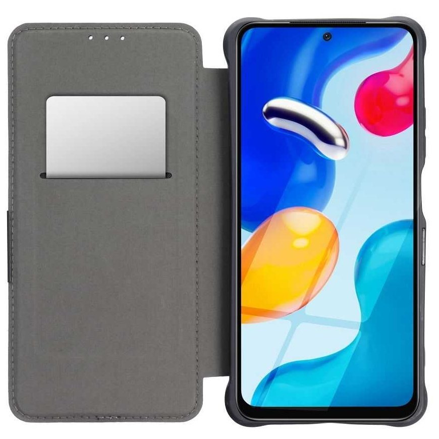 Oem LUNA Book Carbon -kotelo Samsung Galaxy A41:lle, musta.