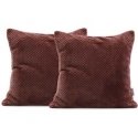 DecoKing Decorative Pillow Cover HENRY Brown Printed Jacquard Geometric Pattern 45x45