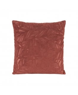 Eurofirany OCTAVIA Samettityynyliina, jossa on jacquardkasvikuvio, 40X40 cm, väri: tumma vaaleanpunainen
