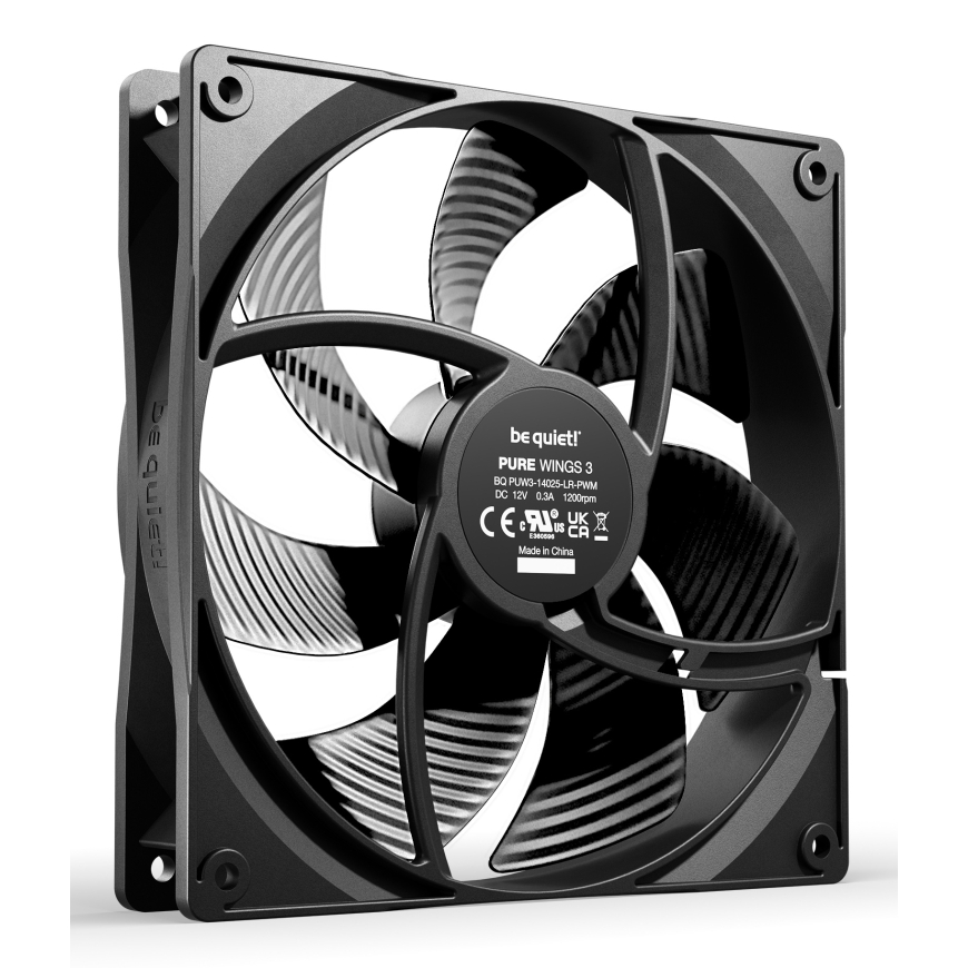 be quiet! Pure Wings 3 140 mm PWM Triple Pack Computer case Fan 14 cm Black 3 pc(s) – 2