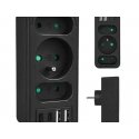 Сетевые розетки x3 + 4xUSB Maclean, распределитель с 3 розетками, 2xUSB A, 2xUSB C PD 20W, 1x16A + 2x6A, MCE248 F/B Сетевые розетки x3 + 4xUSB Maclean, распределитель с 3 розетками, 2xUSB A, 2xUSB C PD 20W, 1x16A + 2x6A, MCE248 F/B