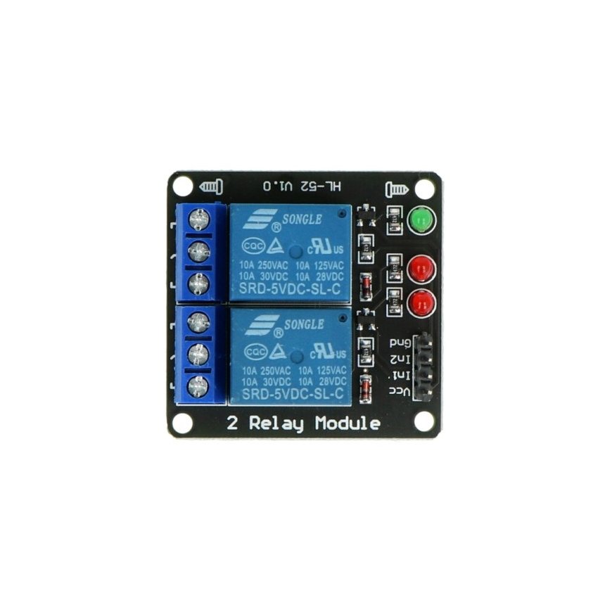 OEM Relay Module 2 Channels - 10A/250VAC Contacts - 5V Coil – 2