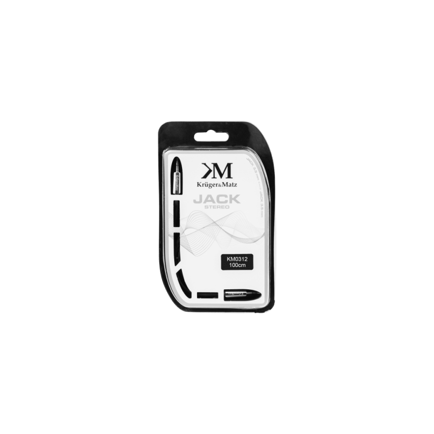 Kruger & Matz AUX - AUX 3.5mm kabelis 1m Juodas – 2