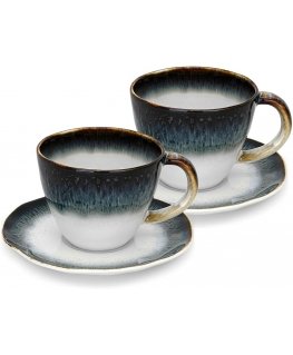 Fissman Mug with Saucer 230 ml (Porcelain)