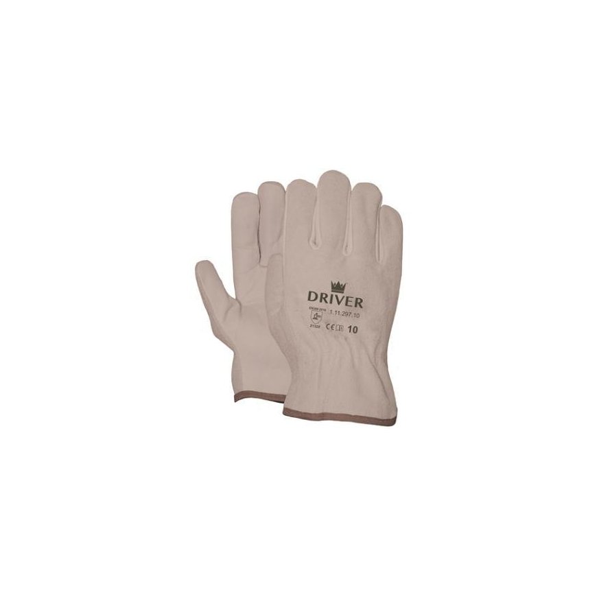 Oxxa Driver Protective Gloves, leather/split leather, size 9/L