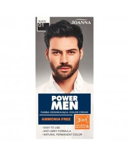 Joanna Power Men Color Cream 3in1 01 Black, 30 g