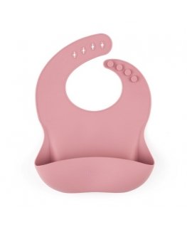 Petite&Mars Sam - silicone bib | Dusty Rose