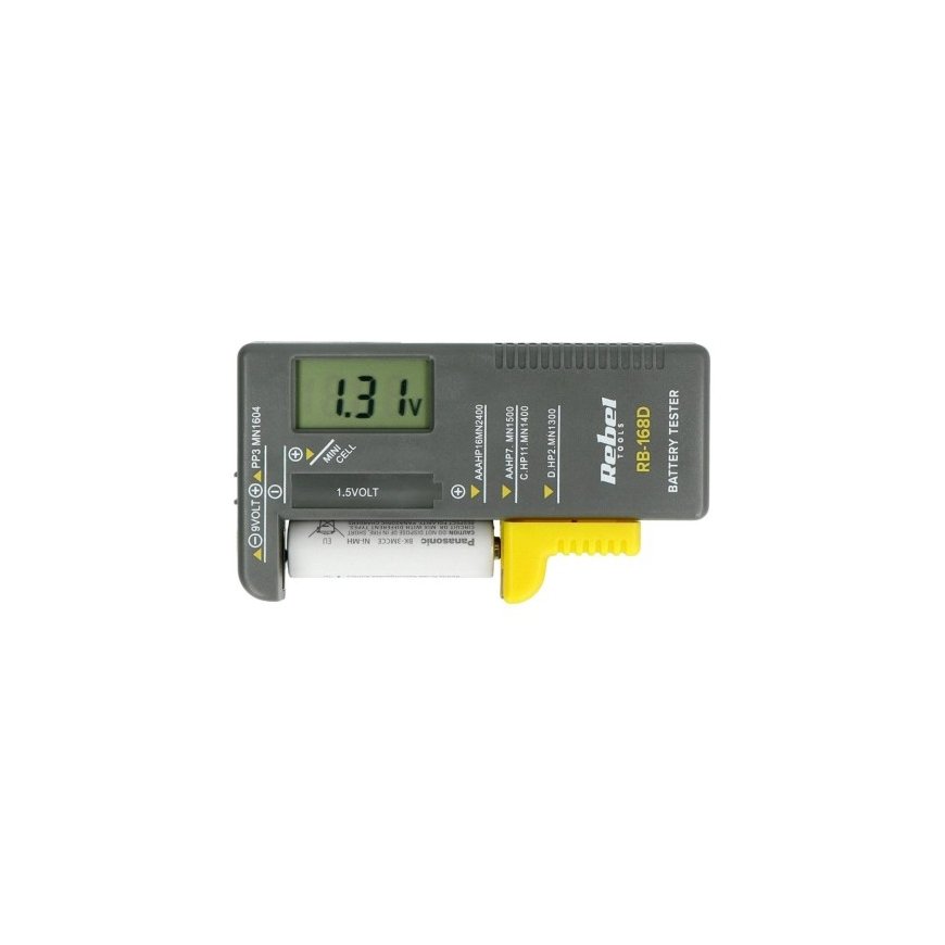 Digital Battery Tester REBEL RB-168D AA/AAA/C/D/9V – 2
