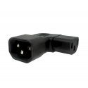 Premiumcord kampinis adapteris IEC C13 į IEC C14, šoninė įtampa 230 V, 10 A Premiumcord kampinis adapteris IEC C13 į IEC C14, šoninė įtampa 230 V, 10 A