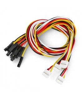 Seeed Studio Grove, 5 vadu komplekts, 4 kontaktu 2mm, vadi ar ligzdām 2.54mm / 30cm