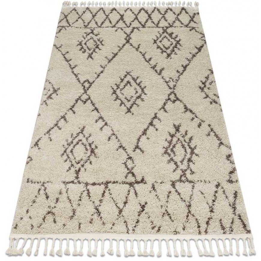 Carpet Kilimas WELBEN RABAT in cream color, Aztec style, 60x300 cm by Hakano.