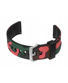 Pacific Rubber Watch Band U13 - Black/Orange Camo - 22mm