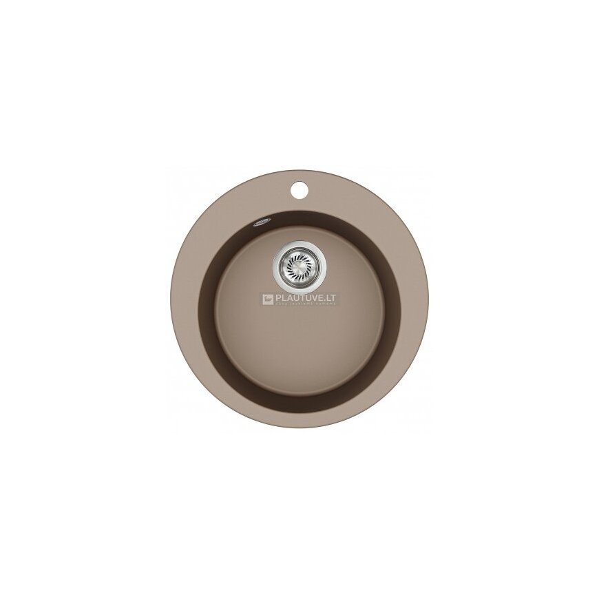 Compotexa Stone Composite Sink HELIKA Clarus SR100W, Silicsana Color: Light Brown | Mocha Warm 114