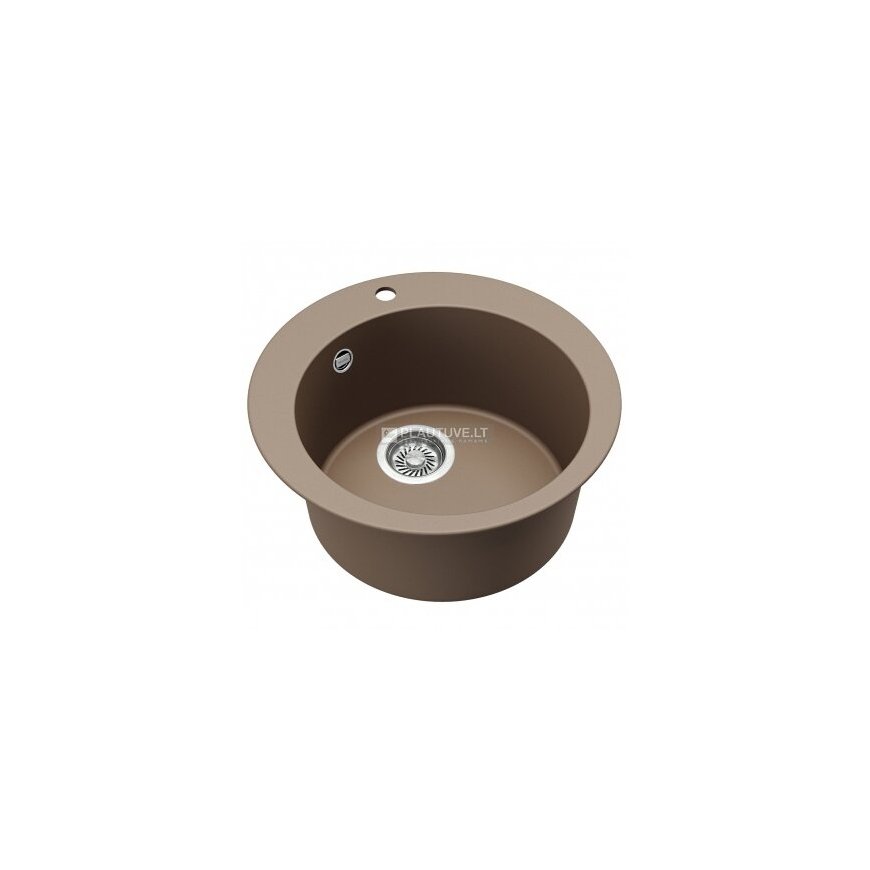 Compotexa Stone Composite Sink HELIKA Clarus SR100W, Silicsana Color: Light Brown | Mocha Warm 114 – 2