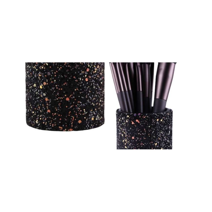 Lean Glossy Pink Brush and Accessory Holder, 9x7x7 cm