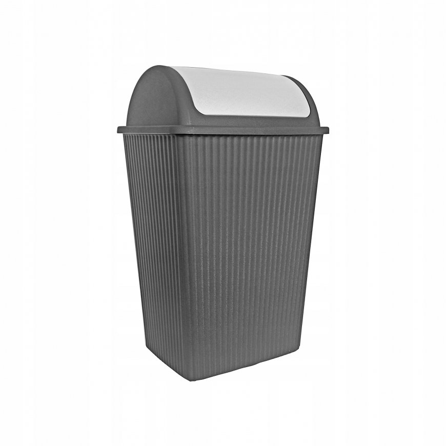 Trash Bin Designed for Curly Hair 10 L Anthracite DOMOTTI