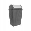 Trash Bin Designed for Curly Hair 10 L Anthracite DOMOTTI Trash Bin Designed for Curly Hair 10 L Anthracite DOMOTTI