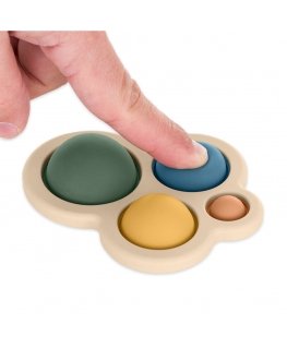 Petite&Mars Chill Out - sensory toy made of food-grade silicone 6m+ | Misty Green