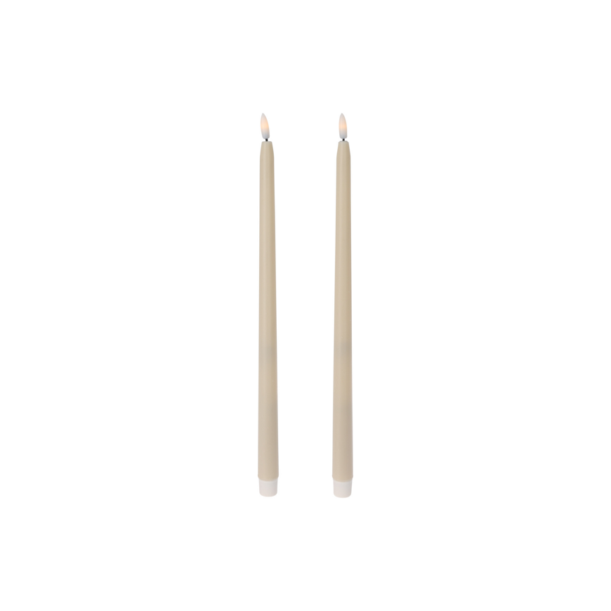 Kotityylikkäät Vaškuotos stalo žvakės LED-valolla, 38 cm