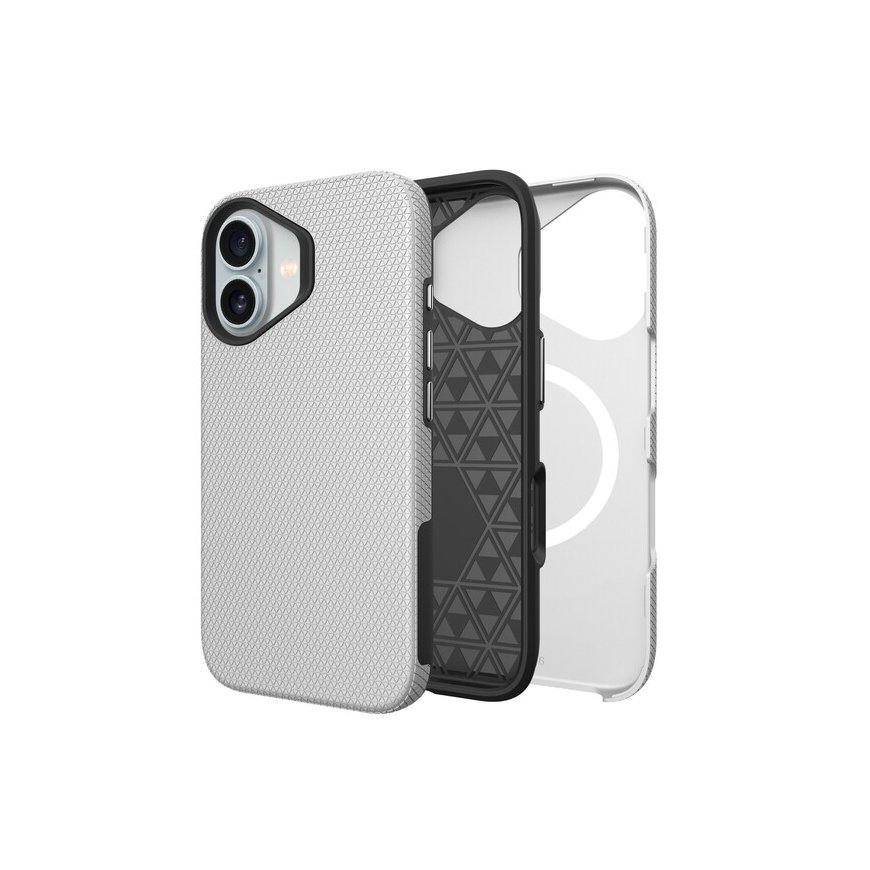Dēklis Perfectionists Triangle Mag Case Apple iPhone 11 sudraba krāsā – 2