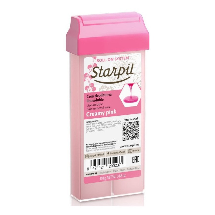 Vaškikasetti Starpil Roll-On Creamy Roosa, kerma, vaaleanpunainen, 110 g