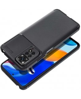 Forcell Oem LUNA Book Carbon -kotelo Xiaomi Redmi Note 14 5G:lle musta
