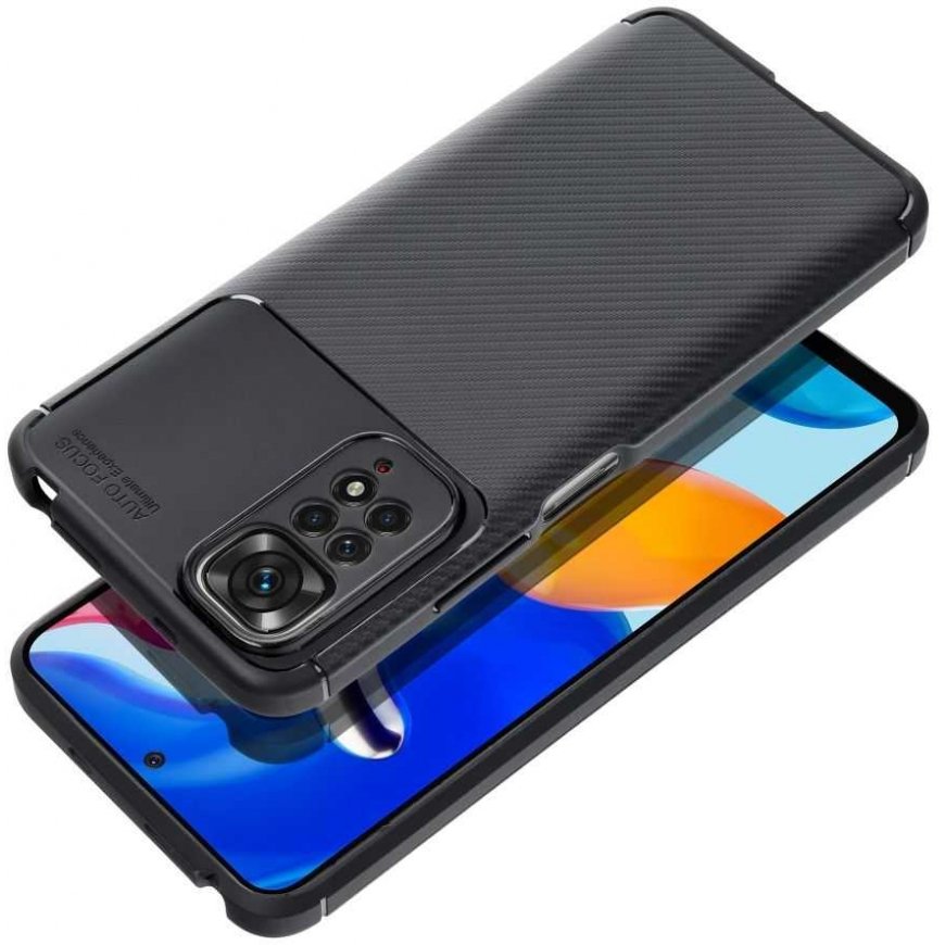 Dėklas Forcell Oem LUNA Book Carbon Xiaomi Redmi Note 14 5G jaoks musta värvi