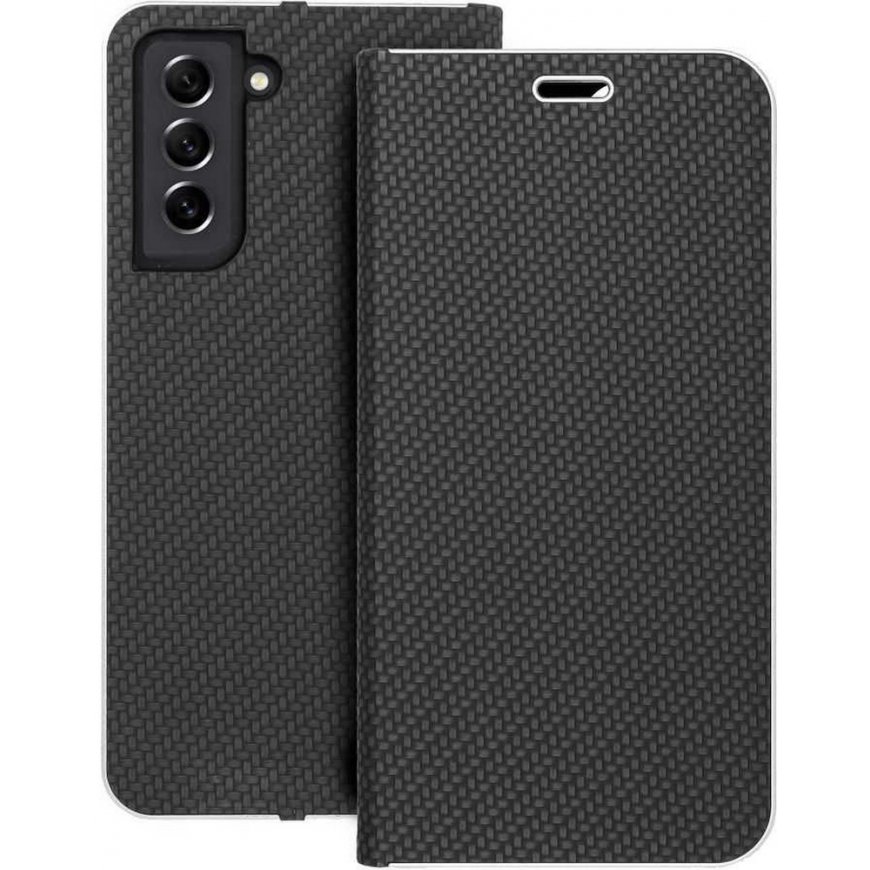 Forcell Oem LUNA Book Carbon -kotelo Xiaomi Redmi Note 14 5G:lle musta – 2