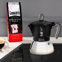 Bialetti Moka Induktion Mokkapannu 0,28 L musta, Hopea Bialetti Moka Induktion Mokkapannu 0,28 L musta, Hopea