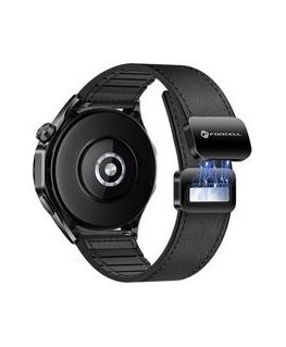 Forcell magnētiskais siksniņa „Samsung Galaxy Watch ECCF3 F-Design FS20“ pulkstenim, 20 mm, melns, eko āda