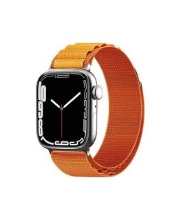 Hurtel Alumiininen hihna teräsnauhalla Alpine Apple Watchille 38 / 40 / 41 mm oranssi