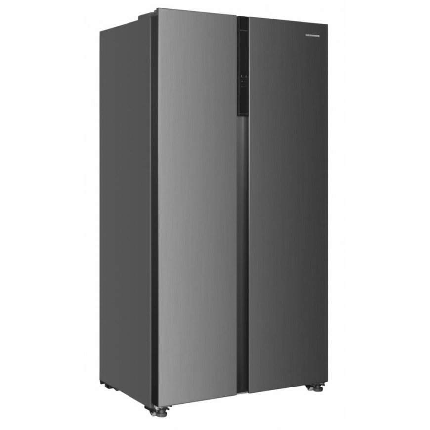 Heinner HSBS-HM532NFXE++ side by side ledusskapis Brīvi novietots 532 L Melns – 2