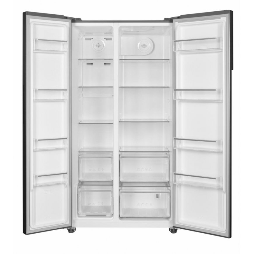 Heinner HSBS-HM532NFXE++ side-by-side refrigerator Freestanding 532 L Black – 3