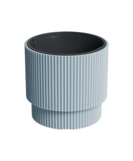 Round Garden Pot Gracia Low ECO Wood 28.5 cm, PROSPERPLAST coffee