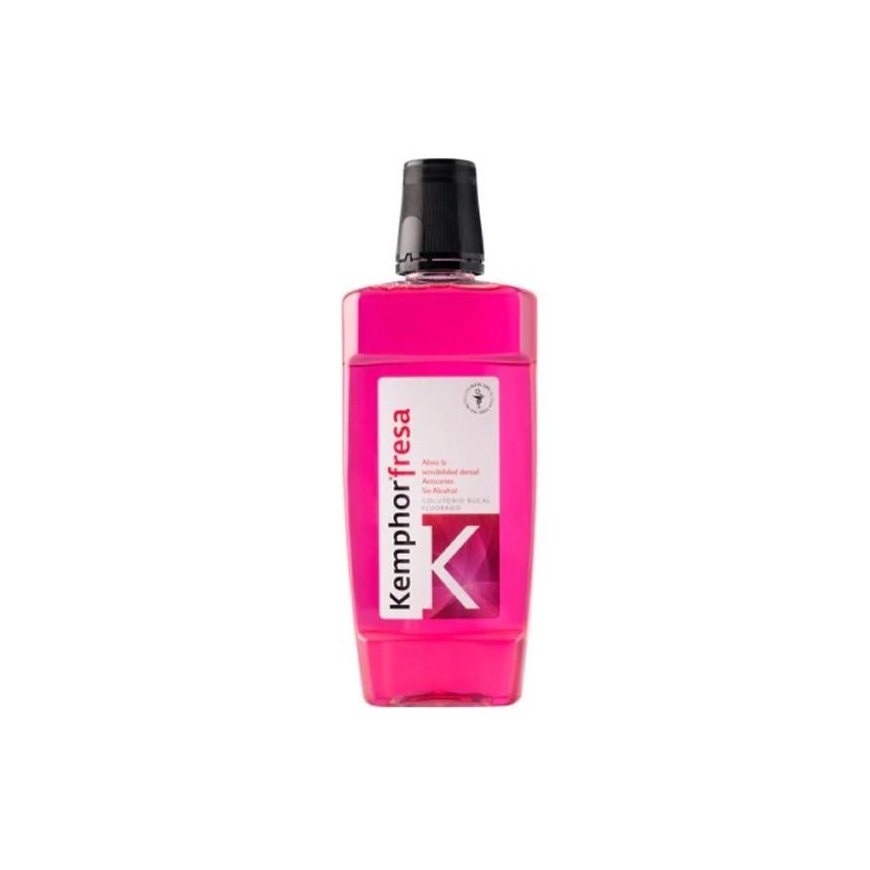 Burnos skalavimo skystis stiprinantis dantų emalį Strawberry Kemphor®