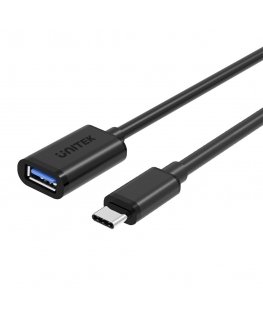UNITEK Y-C476BK USB kabelis USB 3.2 Gen 1 (3.1 Gen 1) 0,2 m USB C USB A Melns