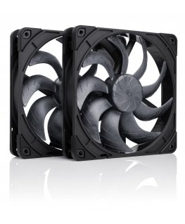 Noctua NF-A14x25 G2 PWM Sx2-PP chromax.black fan, 140 mm, 2 pcs