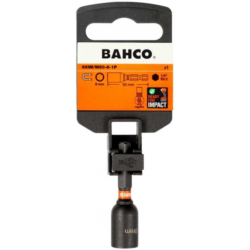 Bahco Magnetic Impact Socket for Hex Screws, 8mm