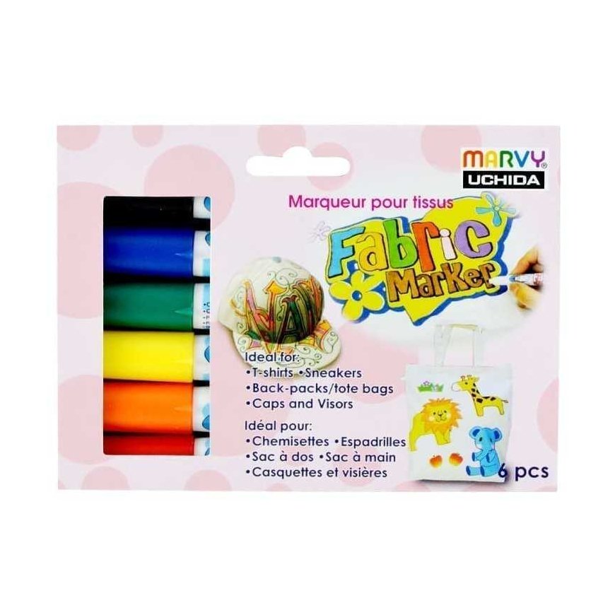 Marvy Uchida Fabric Marker 560-6B Floral, 6 kpl. – 2