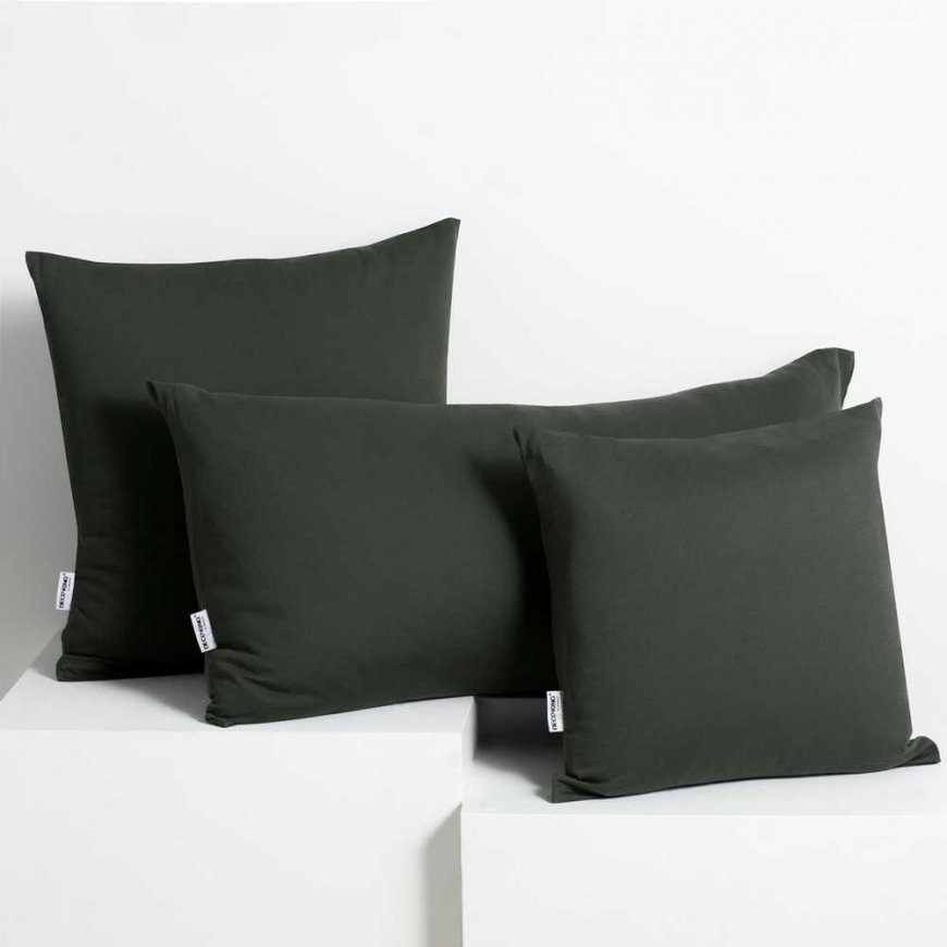 Klasisks dekoratīvais spilvena pārvalks AMBER grafīta krāsā, klasiskajā stilā, materiāla veids - džersija, 50x60, DecoKing – 2