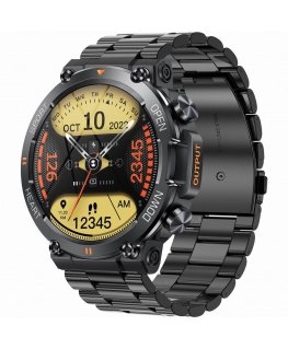 Išmanaisis laikrodis Gravity GT7-2 Pro, melnā krāsā