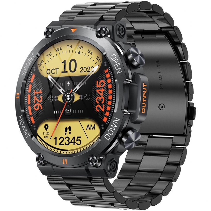 Išmanaisis laikrodis Gravity GT7-2 Pro, melnā krāsā – 2