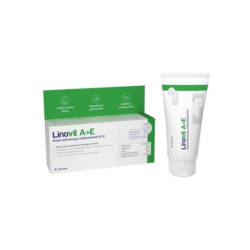 Ziołolek Linovit A+E Protective Cream with Vitamins A and E, 50 g