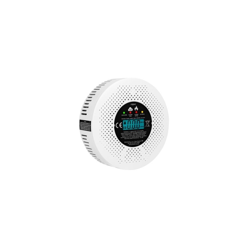 Blow Anglies monoksido ir dūmų detektorius XCD30 LCD 3xAA